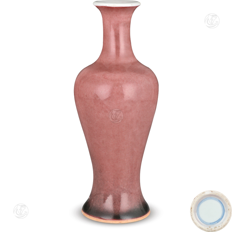 清康熙豇豆红观音瓶