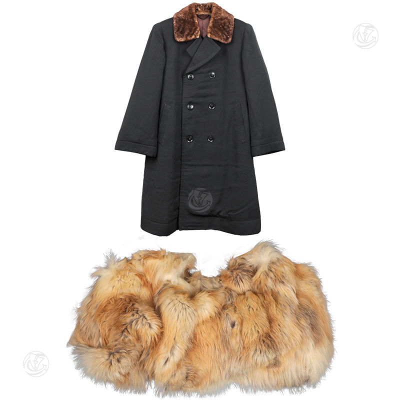 黑色纯毛狐皮大衣