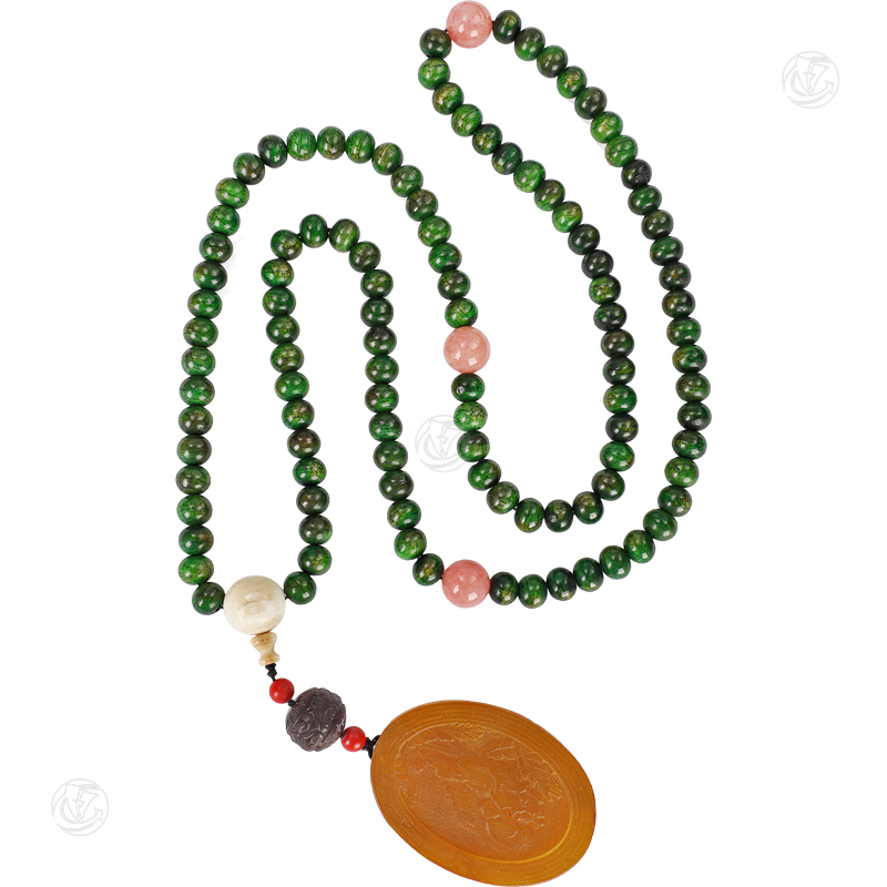 虬角朝珠角雕牌