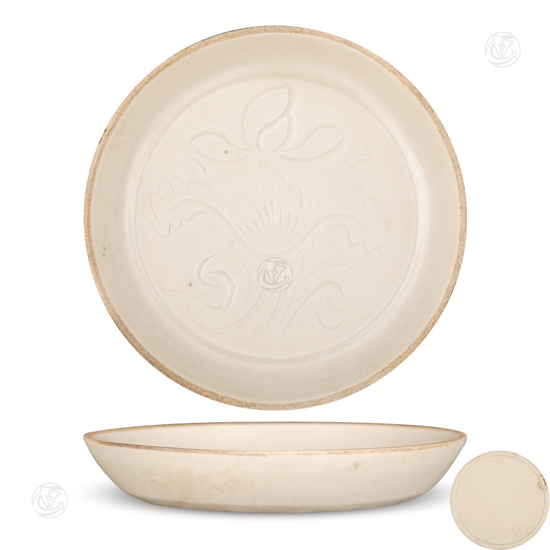 宋定窑刻花笔洗