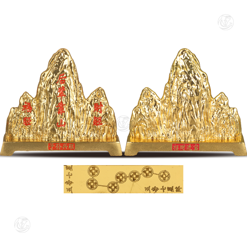 铜鎏金后辈靠山摆件